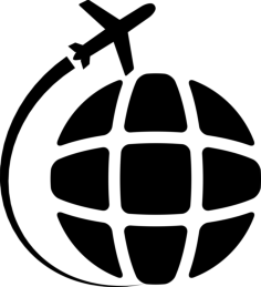Airplane Travel Around The World Sketch Style Svg Vector, Free Vectors File